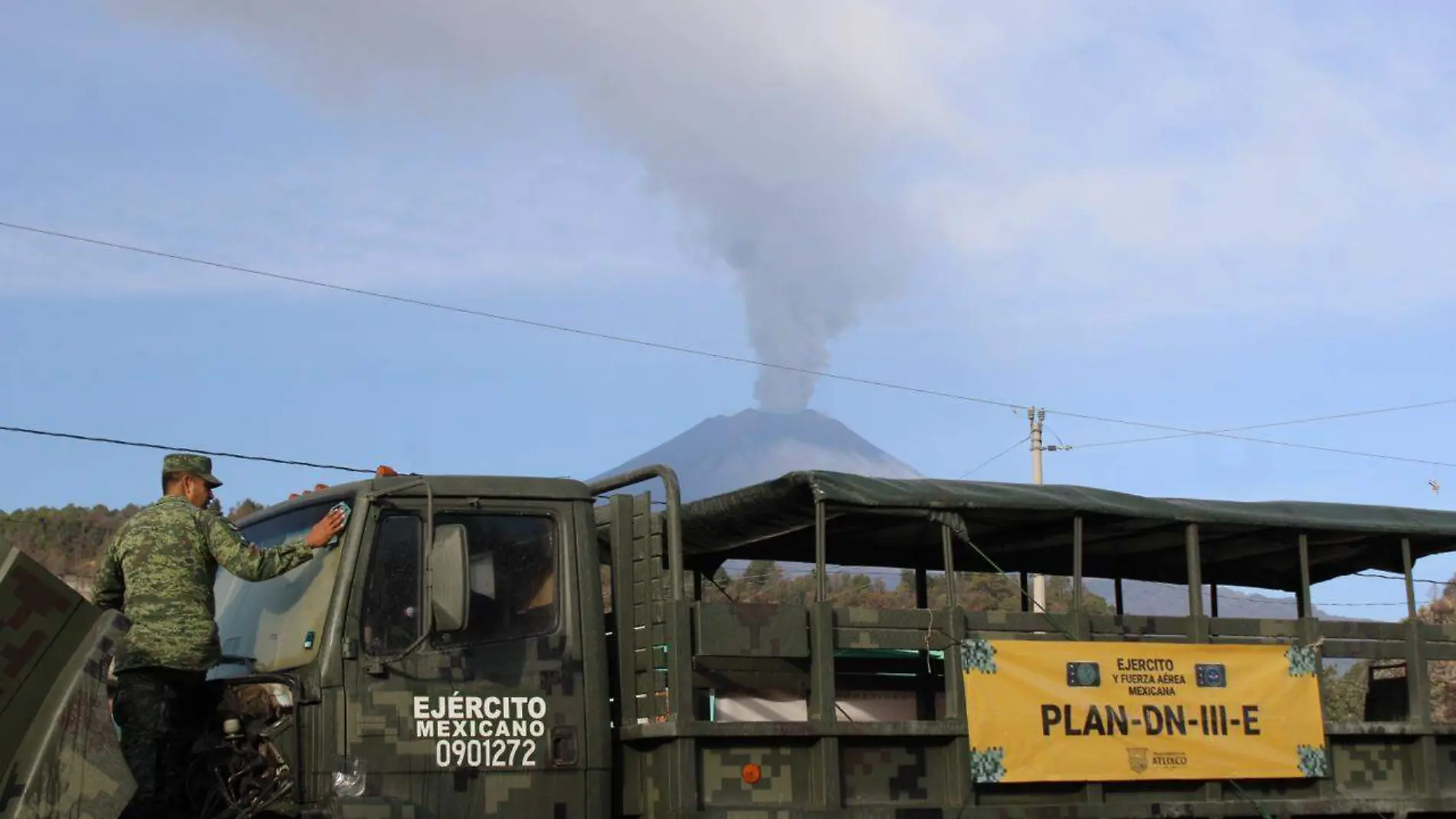 guardia nacional en zona del popocatépetl